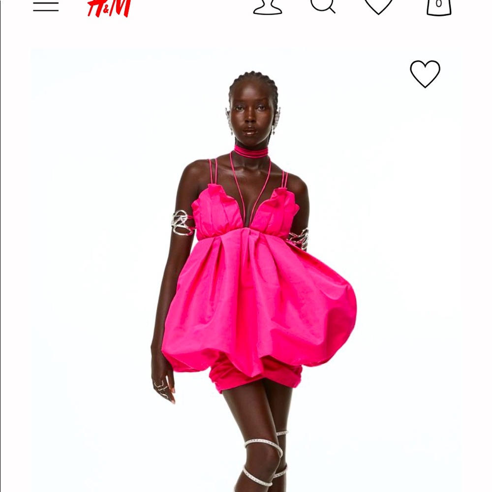 Metaverse design story/H & M pink puffy dress (mini)